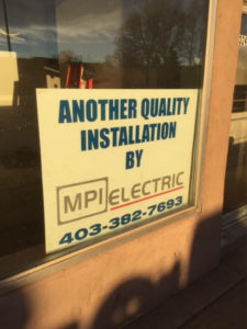 MPI electrical services sign